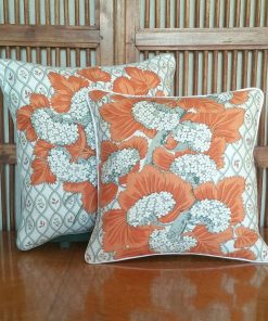 Alternative view of Country Collection Rust & Grey Guelder Rose Cushion 36x36cm