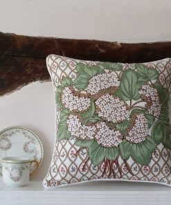 Alternative view of Country Garden Guelder Rose Green and White Cushion 34x34cm
