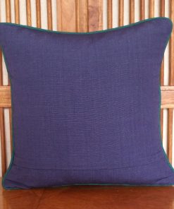 Alternative view of Dark Jade & Forest Green Blue Madras Plaid Cushion 32x32cm