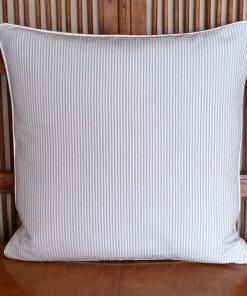 New England Blue and White Fine Stripe Cushion