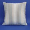 New England Blue and White Broad Stripe Cushion 46x46cm
