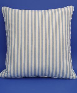 New England Blue and White Broad Stripe Cushion 46x46cm