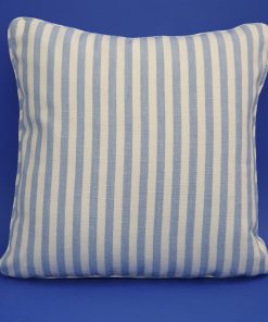 New England Blue and White Broad Stripe Cushion 36x36cm